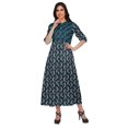 thumbnail image 2 of Moomaya Kurta Imprimée Tenue d'Été Kurti pour Dames Tunique à Fente avant Hauts pour Femmes, 2 of 5