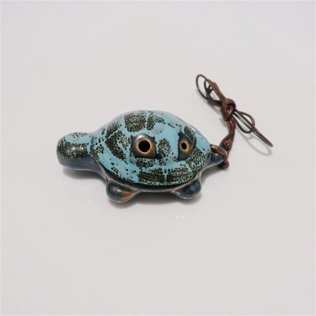 TopLLC Tools&Home Improvement Musical Instrument Beginners Turtle Musical Instrument 6 Hole Ceramic Hole Flute White Porcelain Children Wind Instrument Decorative products