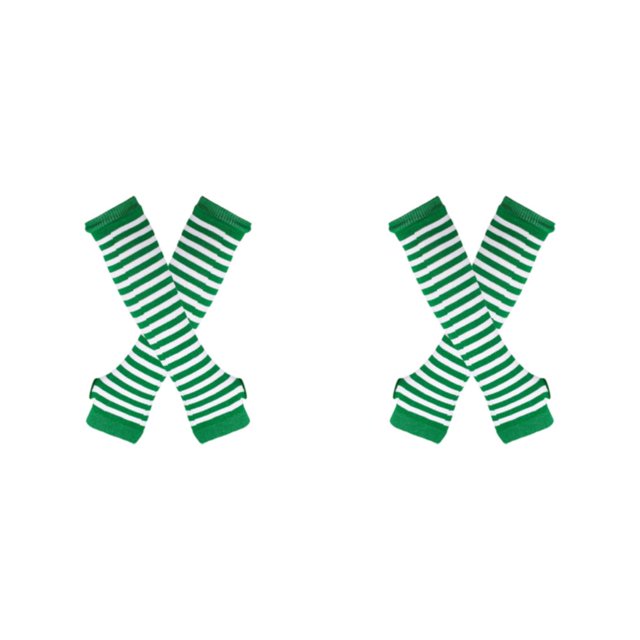 Maytalsory Bas Longs Épais et Confortables en Polyester Faciles à Assortir Vert et Blanc 2Set