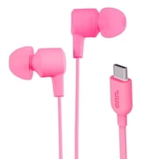onn. Wired In-Ear Earphones with USB-C Connector & Tangle-free Cords