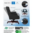 thumbnail image 2 of Scranton & Co Fauteuil de Direction Traditionnel à Dossier Haut Caressoft, Noir, 2 of 5