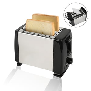 Birdeem Extended Double Sided Heated Toaster 2 Slices Wide Slot 800W Multifunction Toaster with Removable Crumb Tray 7 Bread Level Settings
