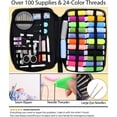 thumbnail image 3 of Sewing KIT Premium Repair Set - Complete Needle and Thread Kit for Sewing，Over 100 Supplies & 24-Color Threads - Sewing Kits for Adults for Quick Fixes，Basic Travel Sewing Kit for On-The-Go Repairs, 3 of 5