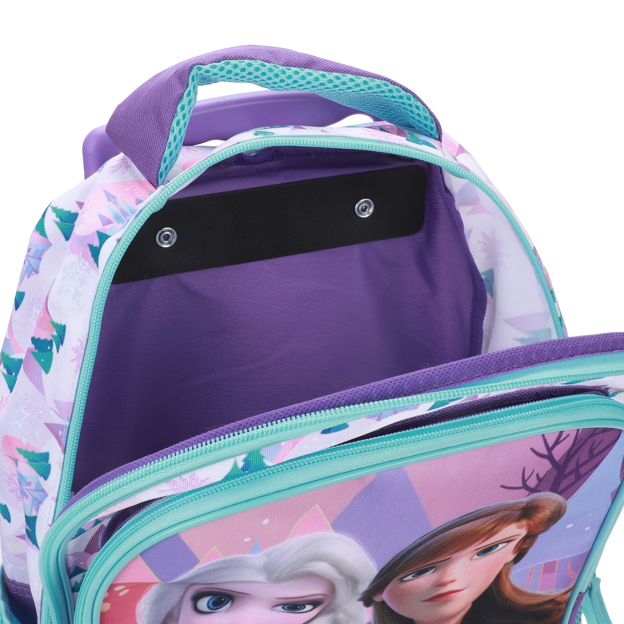 Sac à dos à roulettes de 16 po Disney La Reine des Neiges avec imprimé Anna et Elsa