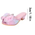 thumbnail image 4 of IUJSOY Sandales à Enfiler pour Filles Chaussures de Princesse Talon Bas Big Kids 3.5, 4 of 9