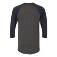 thumbnail image 2 of T-shirt à Manches Trois-Quarts Raglan 5050, S, Noir Chiné, 2 of 2