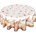 thumbnail image 1 of Thanksgiving Fall Round Tablecloth 60 Inch Autumn Pumpkin Tablecloth Round Fall Autumn Decorative Table Cloth Washable Circle Table Cover for Kitchen Dining Room Picnic Patio Holiday Party, 1 of 1