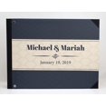 thumbnail image 3 of Darling Souvenir Blue Diamond Rays Pattern Printed Hardbound Cover Guestbook For Wedding Guest Sign In Book Registry-9 x 12 Inches, 3 of 5