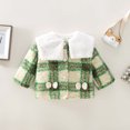 thumbnail image 1 of uublik Girls Jacket Button Down Lapel Fleece Jacket with Pockets Fall Winter Outwear Green, Size 1-6 Years, 1 of 4