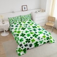 thumbnail image 4 of Erosebridal St. Patrick's Day Comforter Sets Twin Size, Shamrock Print Comforters & Duvets, Spring Holiday Decor, Reversible, 4 of 7