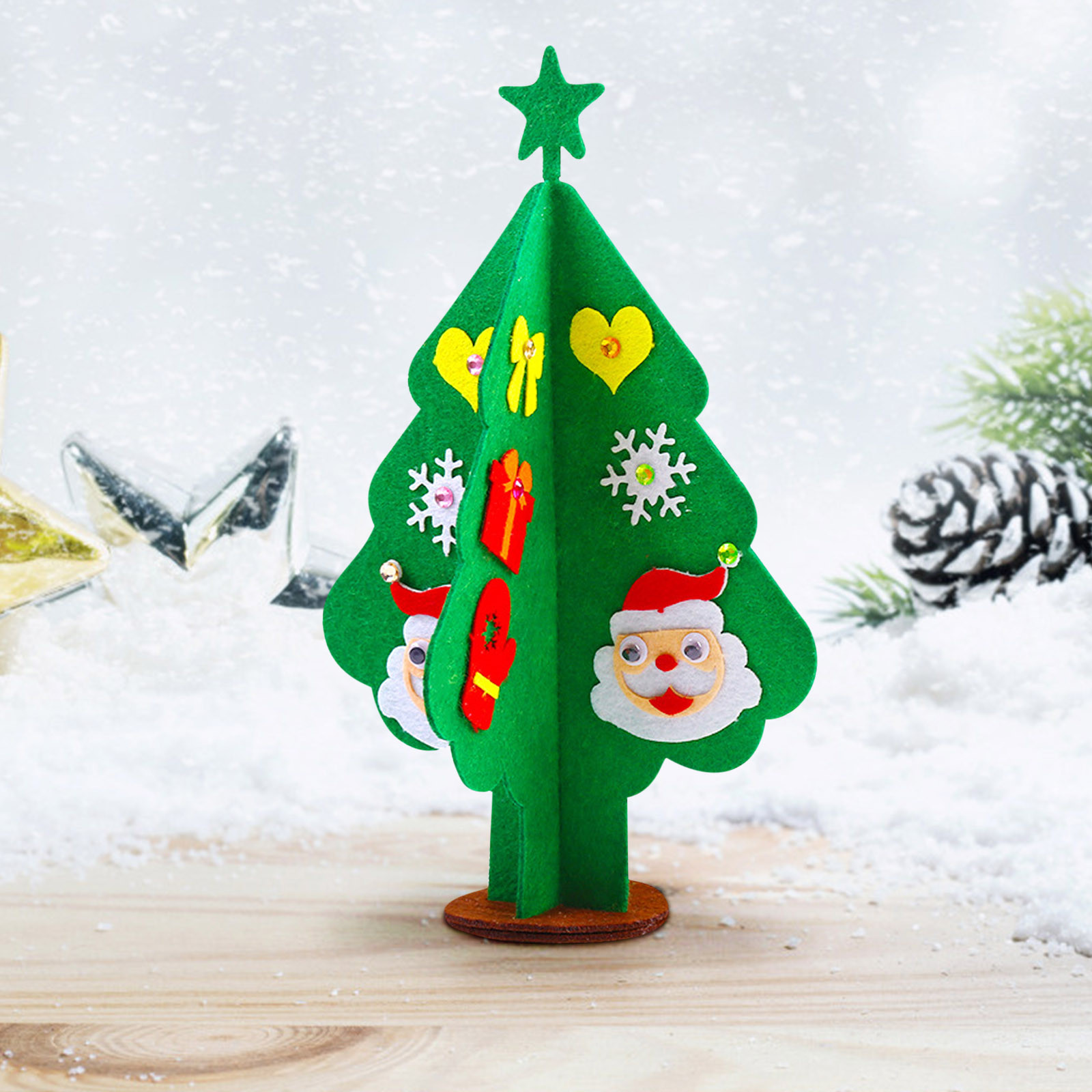 EGNMCR Children's Puzzle DIY Christmas Tree Christmas Decoration Three-dimensional Cloth Toys Puzzle play Birthday Gifts for Kids