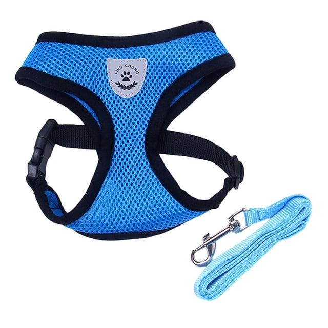 Breathable Harness with Handle Teddy Body Leash Puppy Harness Set