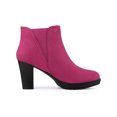 thumbnail image 3 of Unique Bargains Bottines Chelsea à Talons Épais à Bout Rond pour Femmes, 3 of 7