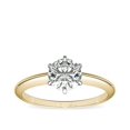 thumbnail image 1 of 1.00 Carat Excellent Round Cut Real Diamond Beautiful Engagement Ring for Ladies Solid 14K Yellow Gold Size 11, 1 of 8