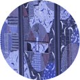 thumbnail image 1 of Ahgly Company Tapis d'Intérieur Ronds Transitionnels Bleu Ciel Lavables à la Machine, 5 Pieds Rond, 1 of 7