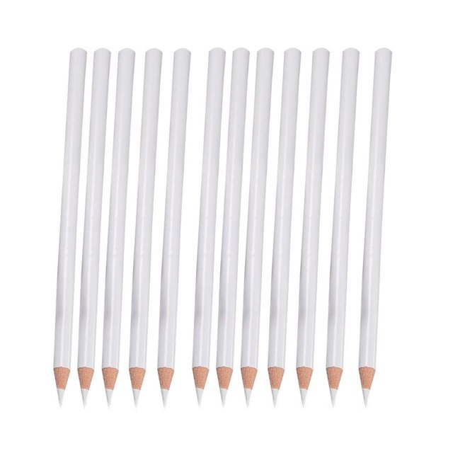 EIGTHTAIL 12 Pcs White Pencil Picking Rhinestone Picker Tool Nail Wax Gems Girls Presents Whiting Manicure Tools