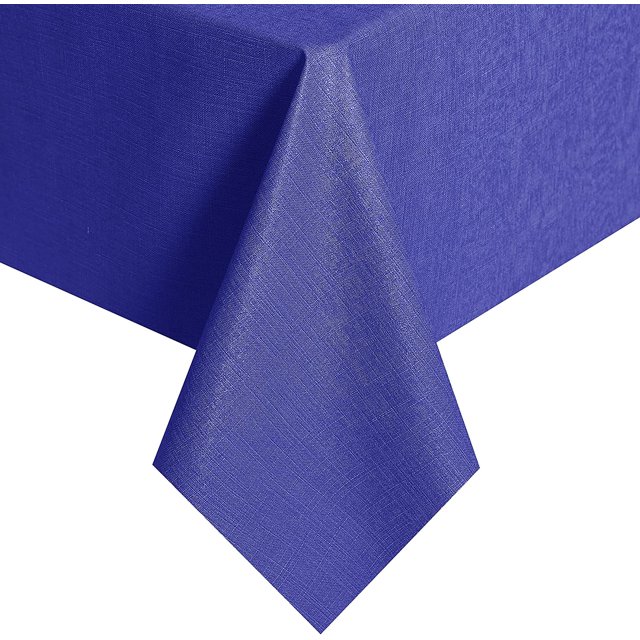 ORUYROP Vinyl Tablecloth - 100% Waterproof Oil-Proof Spill-Proof PVC - Wipeable Thick Rectangle Tablecloth Cover - 52 x 70 inch - Royal Blue