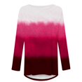 thumbnail image 4 of Wiyuqeen T-Shirts à Manches Raglan Longues pour Femmes Chic Décontracté Col Rond Chandail Doux Tendance Couleur Dégradée Chandails à Manches Longues Automne Amples Fluides Longues Tuniques, 4 of 5
