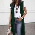 thumbnail image 1 of Birdeem Mode Femmes Manteau Uni Décontracté Sans Manches Haut Long Cardigan Blouse, 1 of 1
