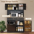 thumbnail image 4 of HOMCOM 68" Pantry Cabinet, Kitchen Cabinet with Charging Station, Black, 4 of 10