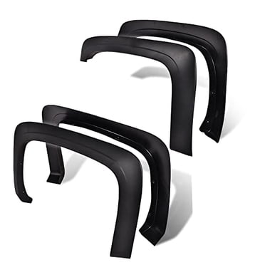 PIT66 Fender Flares, Compatible with Chevy Silverado 1500 2007-2013/2007-2014 Silverado 2500HD, 3500HD (Not for Dually), Black Factory Style Wheel Flares Set, 4 Pcs