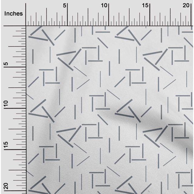 oneOone Polyester Lycra Fabric Line Geometric  Printed Craft Fabric BTY 56 Inch Wide