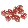 thumbnail image 1 of Esquirla 10pcs Six Sided D6 Dice Set for RPG Home Bar Pub Party MultiColor Coffee, 1 of 8