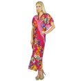 thumbnail image 2 of Bimba Kaftan Long en Coton pour Femmes, Tenue de Nuit Florale, Robe Caftan Classique, 2 of 6