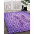 thumbnail image 3 of Ahgly Tapis d'Intérieur Lavable en Machine Carré Transitionnel Lilas Violet Vif, 6 Pieds Carré, 3 of 7
