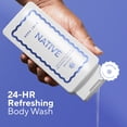 thumbnail image 4 of Native, Sulfate Free 24-Hour Refreshing Body Wash, Alpine Air, 532 ml, Holiday Body Wash, 4 of 14