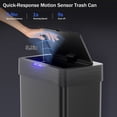 thumbnail image 4 of Pirecart 16 Gallon Motion Sensor Trash Can, Stainless Steel Touchless Automatic Garbage Can with Soft Close Lid for Bathroom, Kitchen, Living Room, 4 of 9