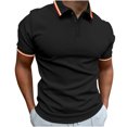 thumbnail image 2 of ylioge Mens Casual Golf Tees Shirts Pullover Short Sleeve Tshirts Shirt Button Collared Basic Solid Color Loose Comfort Relaxed Office Work Tops, 2 of 8