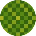 thumbnail image 1 of Ahgly Company Tapis Rond Lavable en Machine Intérieur Transitionnel Vert, 4 Pieds Rond, 1 of 7