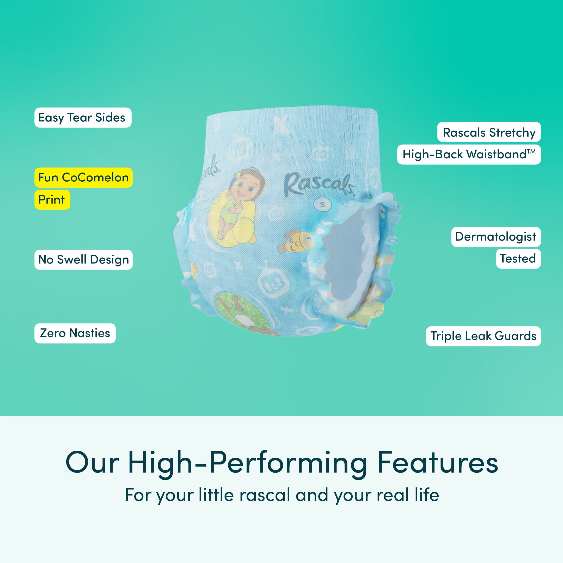 Rascals Premium Swim Pants, Size M, 20 Count