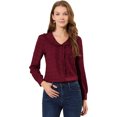 thumbnail image 1 of INSPIRE CHIC Women's Cute Collar Plaid Blouse Long Sleeve Button-Down Shirts, 1 of 6