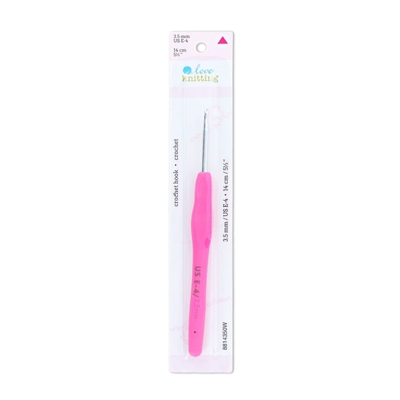 LOVE KNITTING Crochet Hook, Ergonomic grip, 14cm (5.5"), 3.5 mm (US E-4)