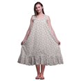 thumbnail image 1 of Bimba Gris Pâle9 Tribal Abstrait & Chapeau Imprimé Chemises de Nuit en Coton pour Femmes Robe Sans Manches Tenue de Nuit Robe Maxi X-Small, 1 of 6
