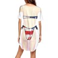 thumbnail image 4 of Robes pour Femmes 2024 Été Chemise de Bikini Oversize par-Dessus Manches Courtes Mignonne Imprimé de Bikini par-Dessus Robe T-Shirt Ample Porter Rabais de 50 % Liquidation!, 4 of 4
