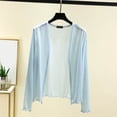 thumbnail image 2 of Womens Lightweight Summer Cardigan Rash Guard Long Sleeve Cover Up Open Front Wrap Cover Up Loungwear Sun Shawl, 2 of 7