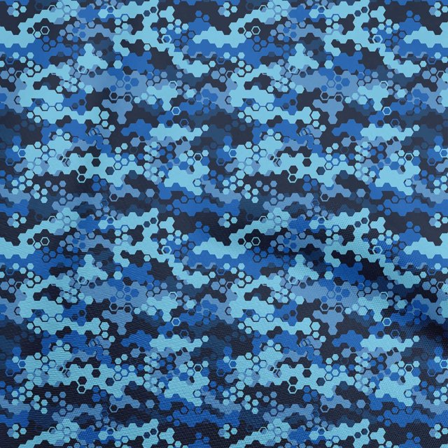 oneOone Cotton Jersey Blue Fabric Abstract Sewing Craft Projects Fabric Prints By Yard 58 Inch Wide