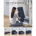 thumbnail image 4 of SONGMICS Banc Ottoman de Rangement Pliant de 30 Pouces, Coffre de Rangement, Tabouret Repose-Pieds, Bleu Minuit ULSF47 Po, 4 of 4