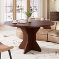 thumbnail image 2 of AKDSteel 47" Round Dining Table For 4–6 People, Circle Kitchen Table With Sturdy Pedestal Base For Small Dining Spaces, 2 of 7