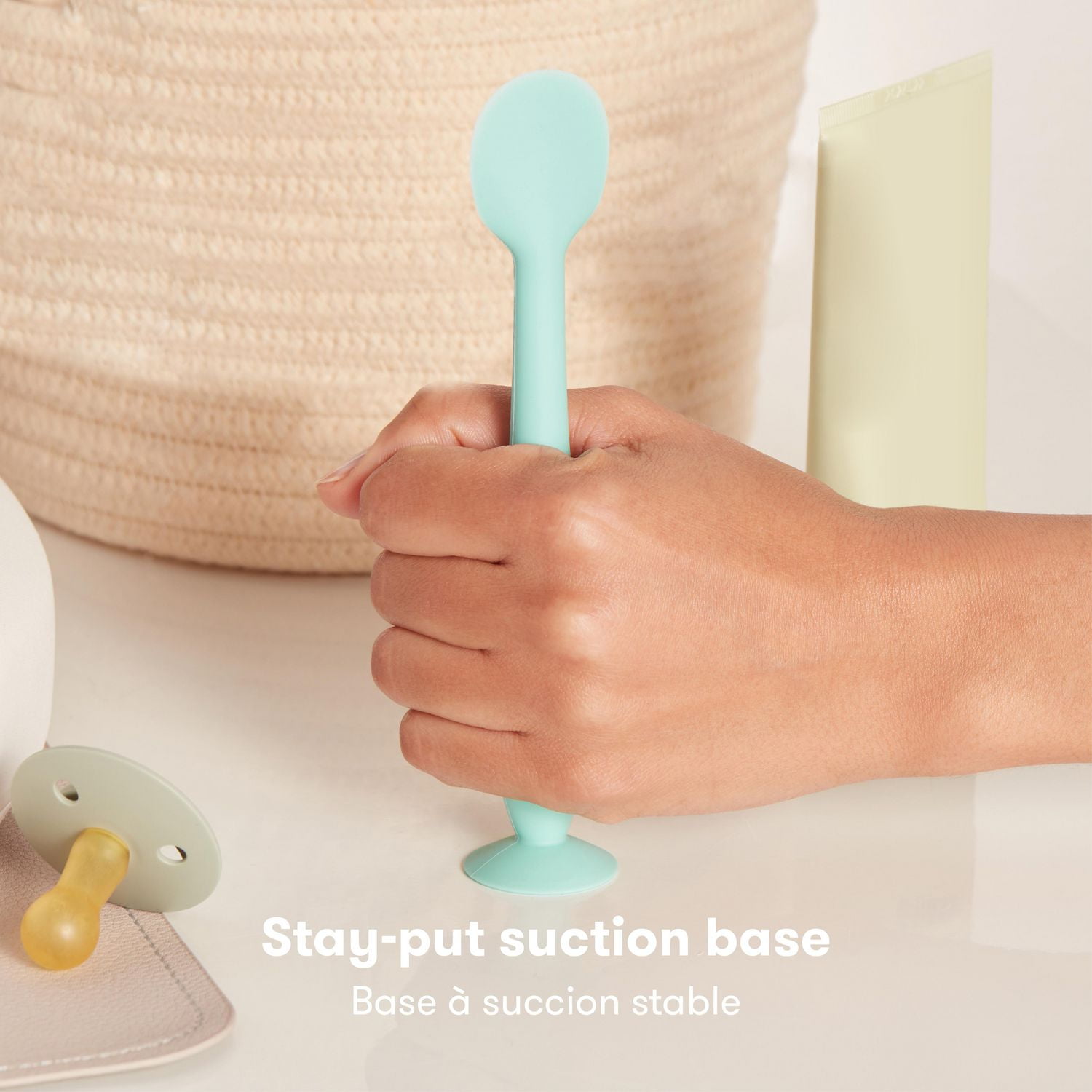Frida Baby - Silicone Booty Brush Applicator for Infant Diaper Rash Cream and Butt Paste, Blue