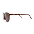 thumbnail image 4 of Elegant Thin Plastic Rounded Rectangle Gentlemens Sunglasses Tortoise Brown, 4 of 4