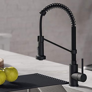 Kraus Bolden 18" Commercial Kitchen Faucet w/ Pull Down Sprayhead, Matte Black