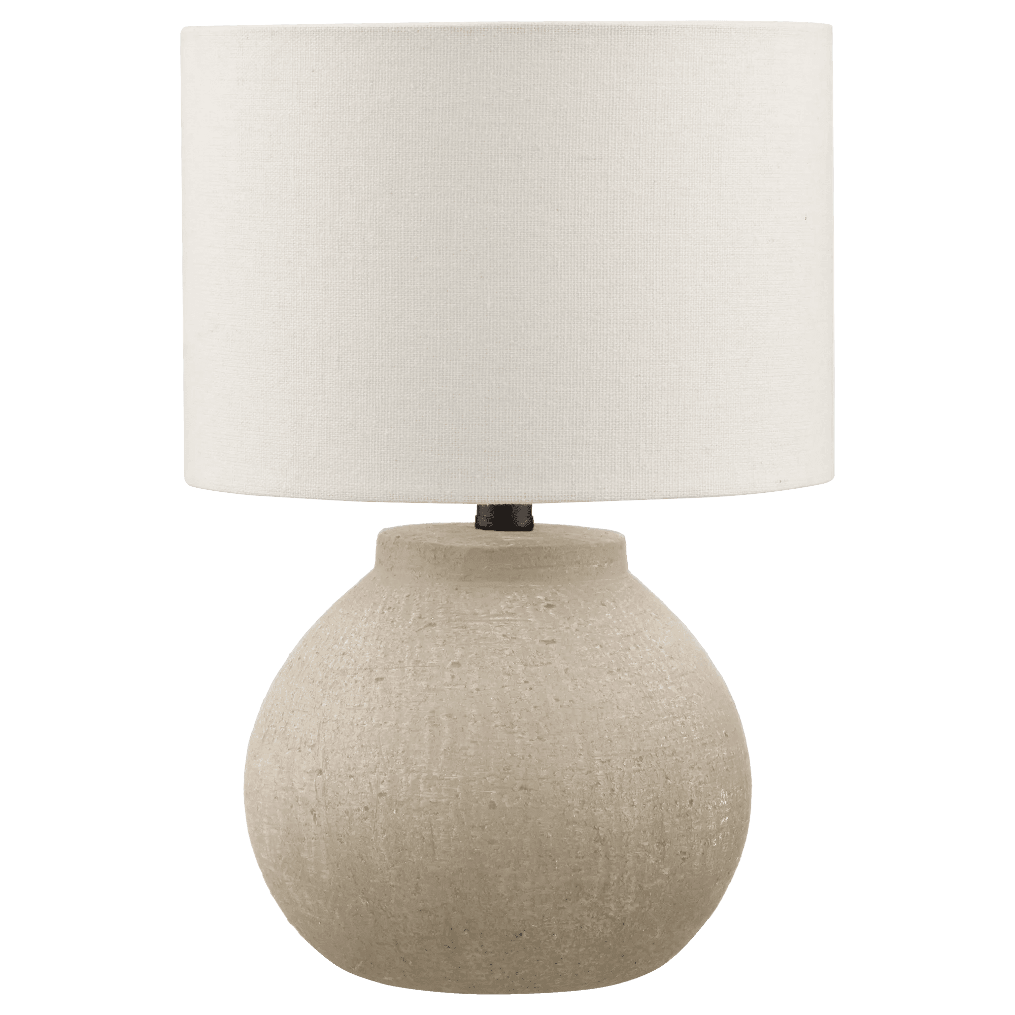 Lampe de table en céramique beige fini béton moderne Bouclair