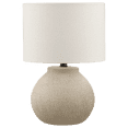 thumbnail image 1 of Bouclair Modern Textured Concrete Beige Ceramic Table Lamp, 1 of 4