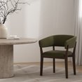 thumbnail image 2 of Fauteuil à Accoudoirs Blake Moderne en Faux Mohair Vert, 2 of 8