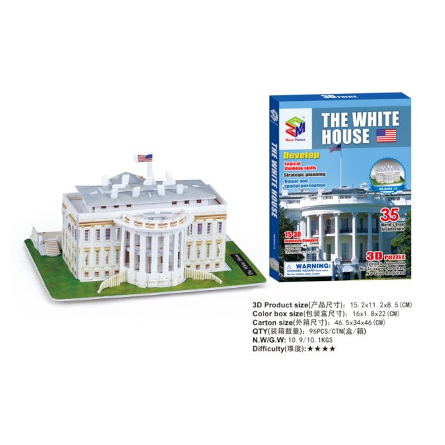 World Famous Architecture Building Puzzle 3D Construction Jigsaw Puzzle Toys For Kids Birthday Christmas Gift