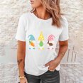 thumbnail image 4 of Qertyioot Hauts pour Femmes T-Shirts à Col Rond pour Femmes T-Shirts à Imprimé Lapin de Pâques T-Shirts à Manches Courtes Blouse Hauts, 4 of 9